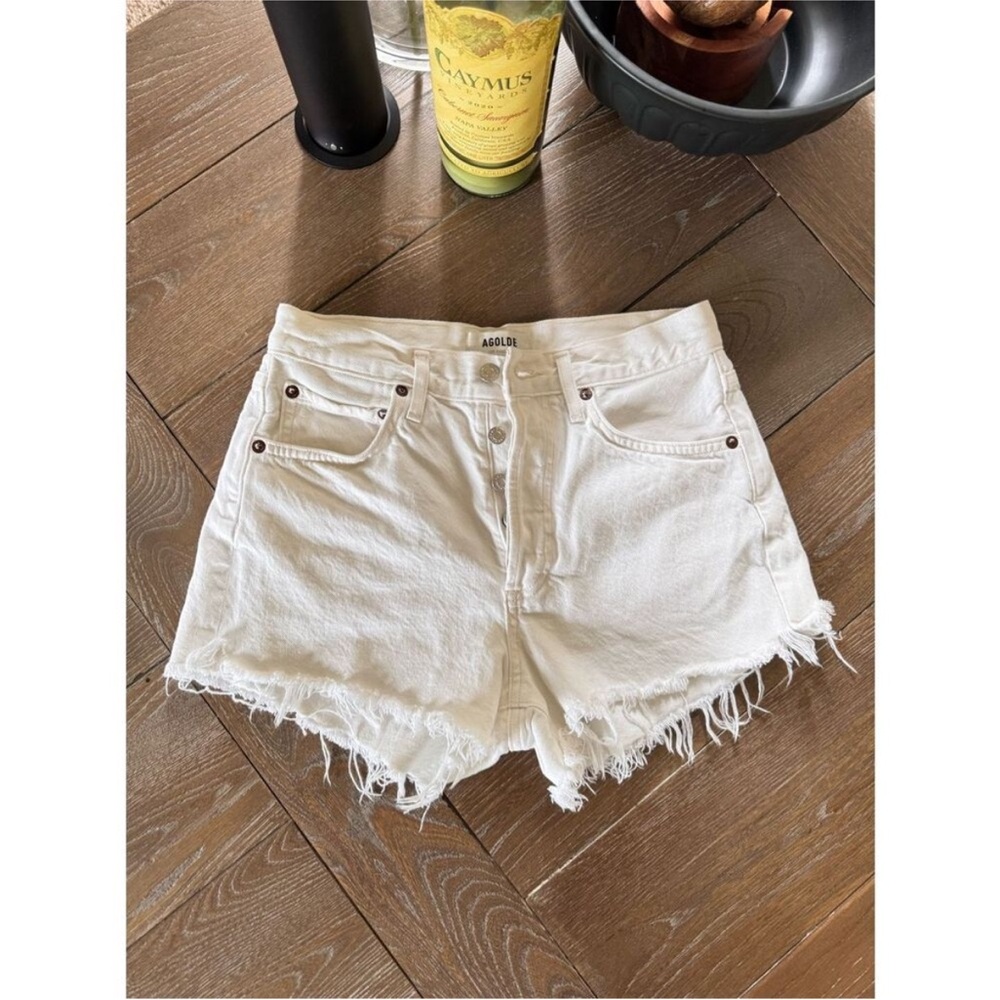 AGOLDE Parker Denim Shorts in White Women’s Size 24